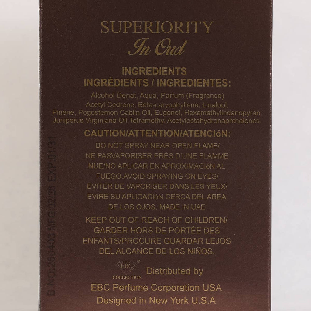 Superiority In Oud Spray Eau De Parfum For Men And Women