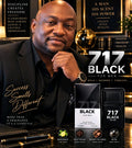 717 Black For Men Eau de Parfum Spray 3.4 fl oz Regular Size Fragrance for Men