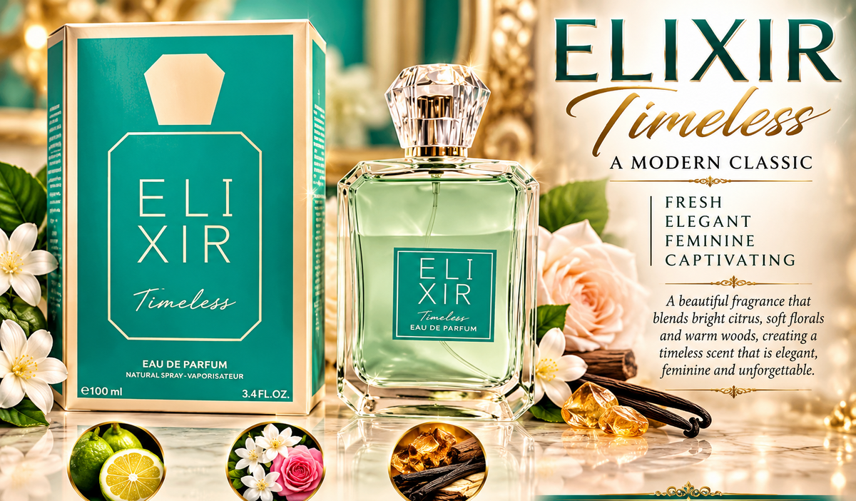 ELIXIR TIMELESS Eau de Parfum, for women 3.4 fl oz by United Scents