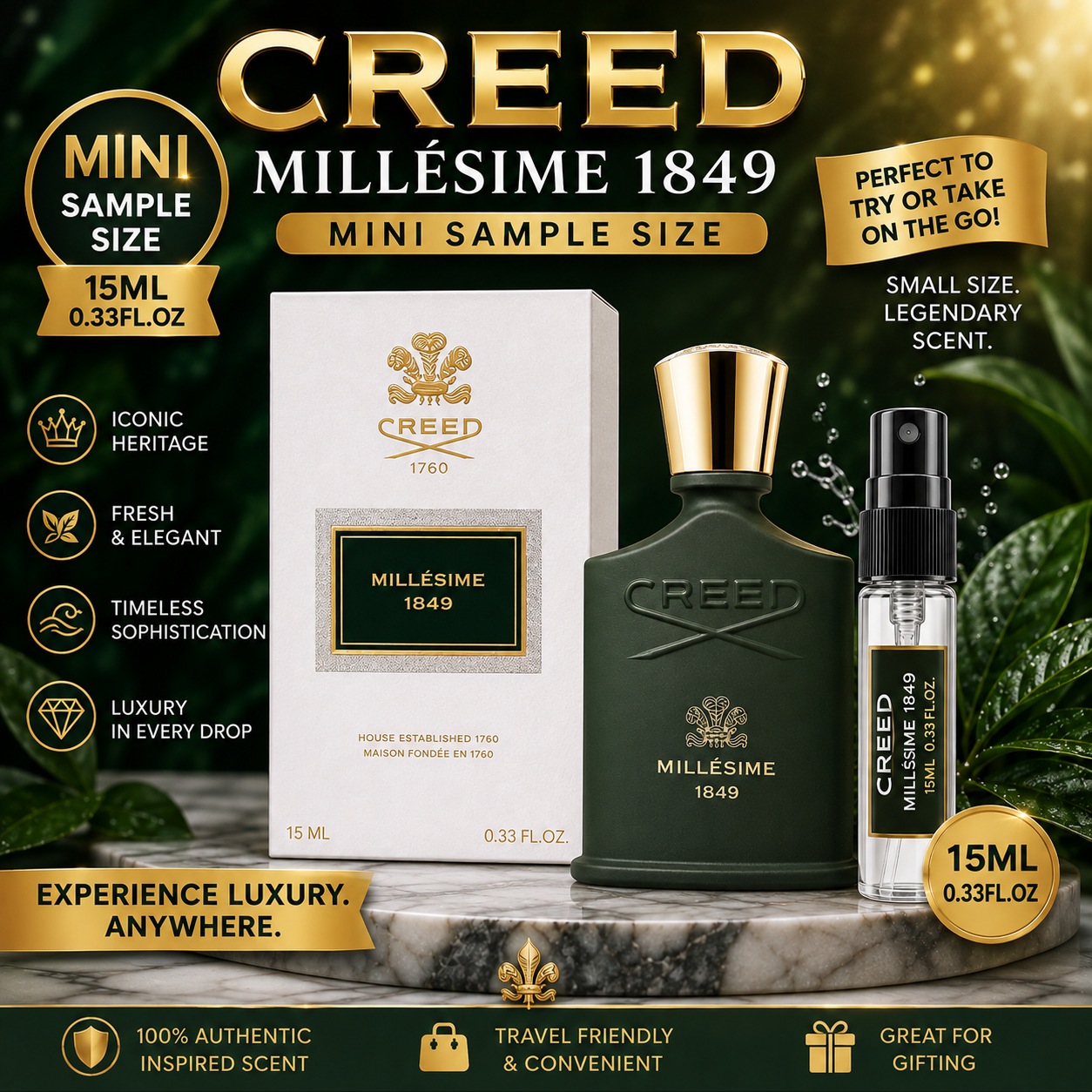 Creed Millesime 1849 Eau de Parfum Spray, Travel Size 0.33 fl oz