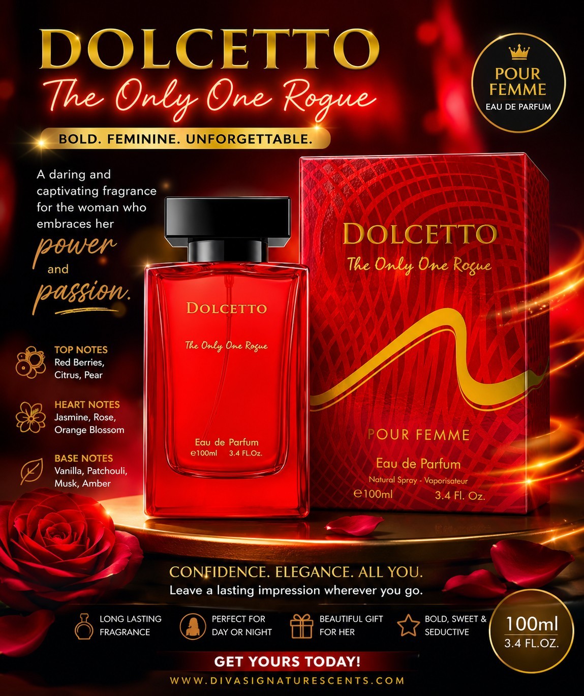 DOLCETTO The Only One Rogue Perfume 3.4oz