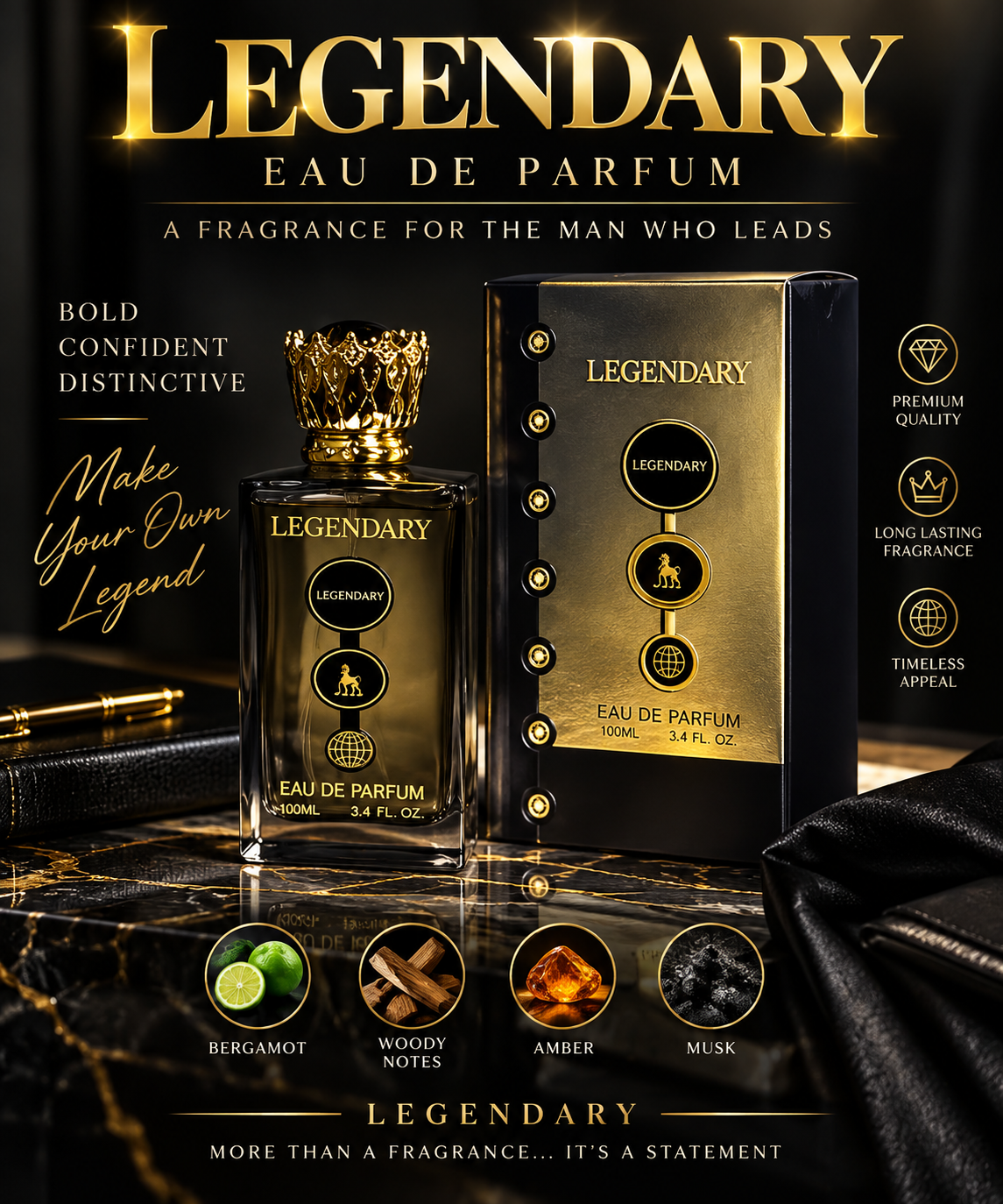 LEGENDARY AYELET EAU DE PARFUME 3.4 FL OZ by Ayelet