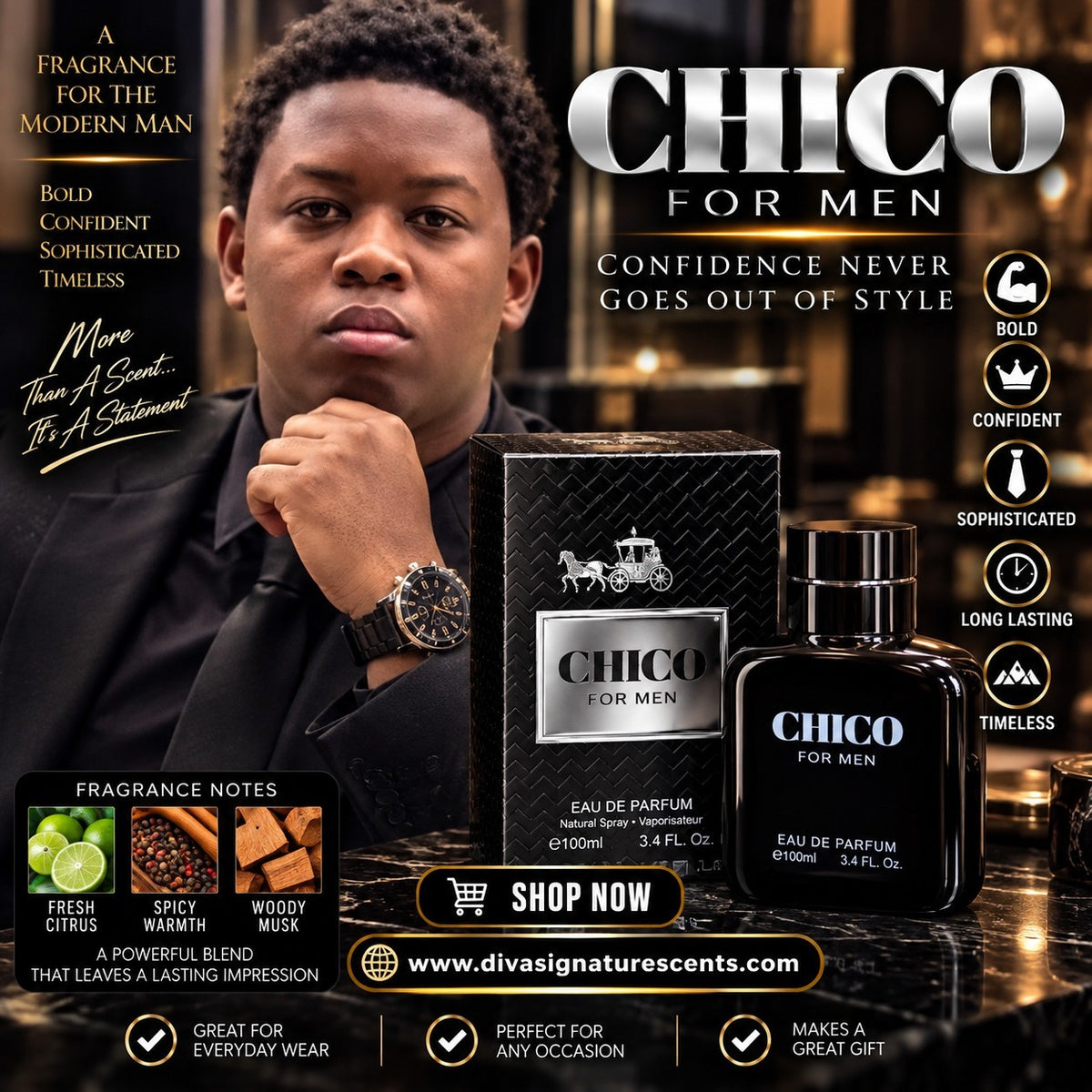 Chico For Men Eau De Parfum Men’s Cologne 