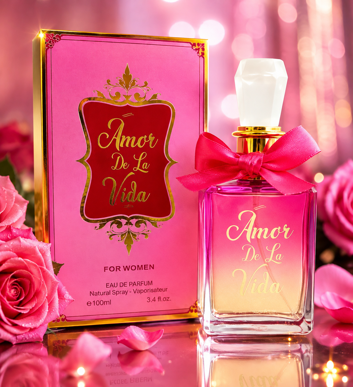AMOR DE LA VIDA women's designer 3.4 oz EDP perfume spray by Fragrance Couture