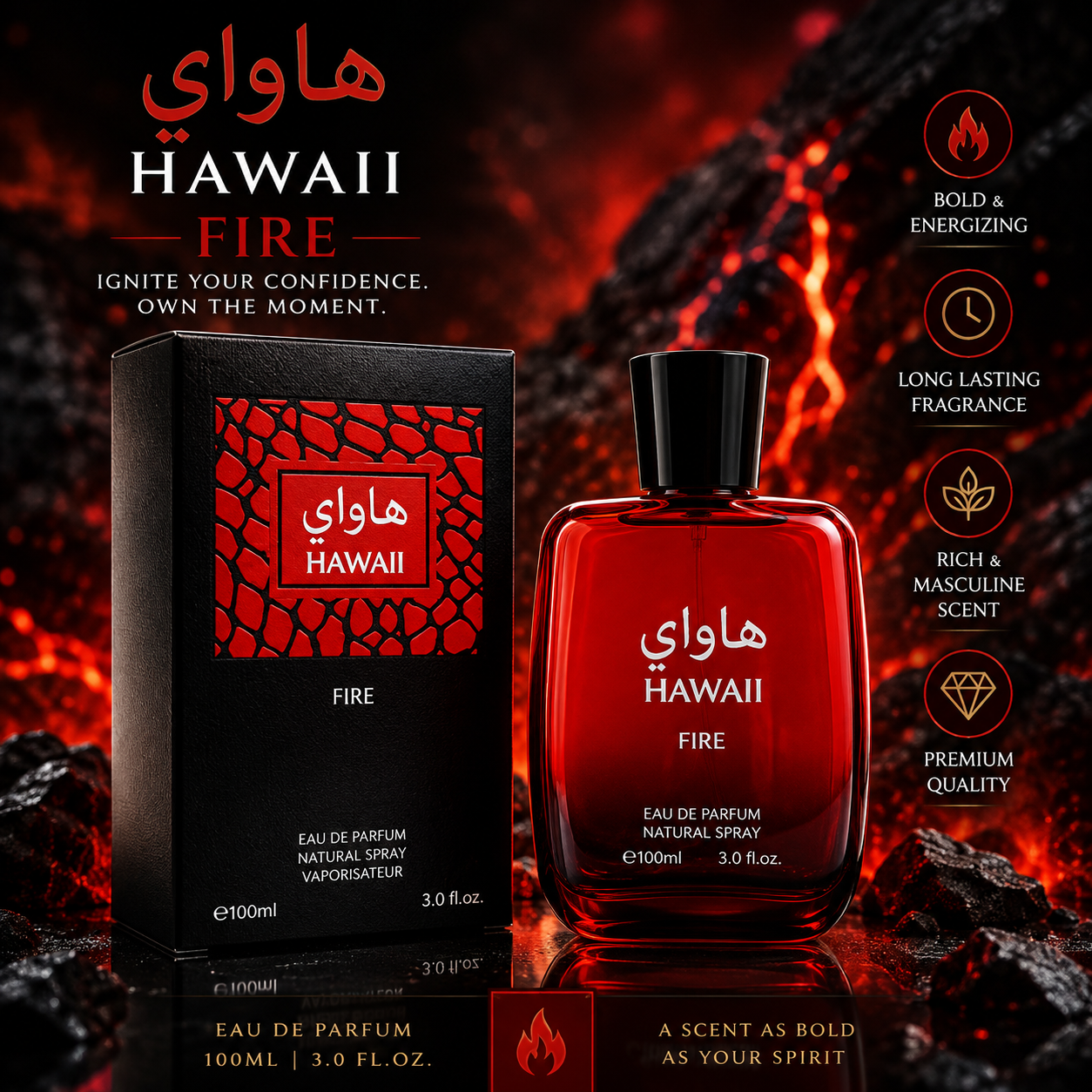 Hawaii FIRE  90 ML Cologne for Men