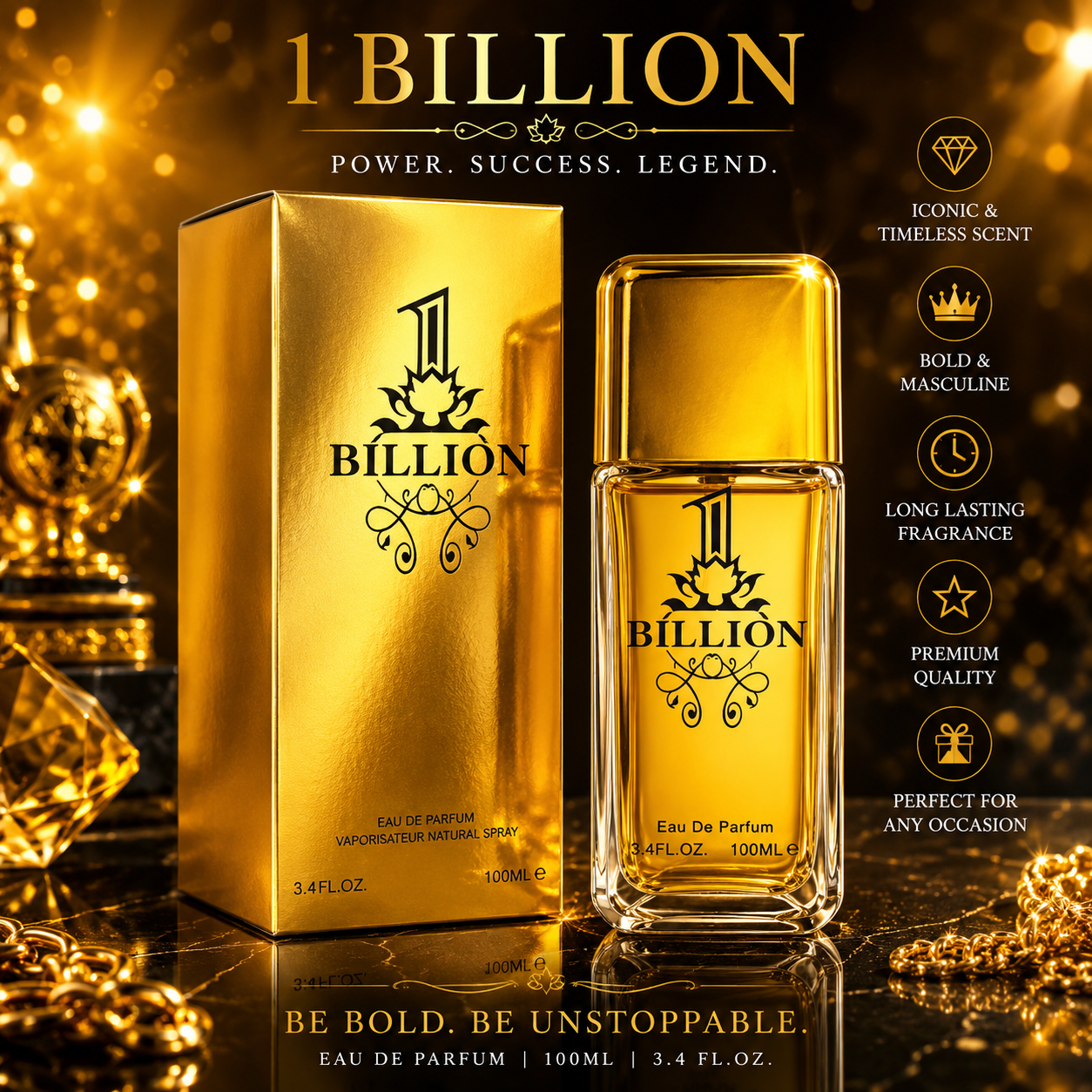 1 Billion For Men Eau De Parfum by Secret Plus 100ml