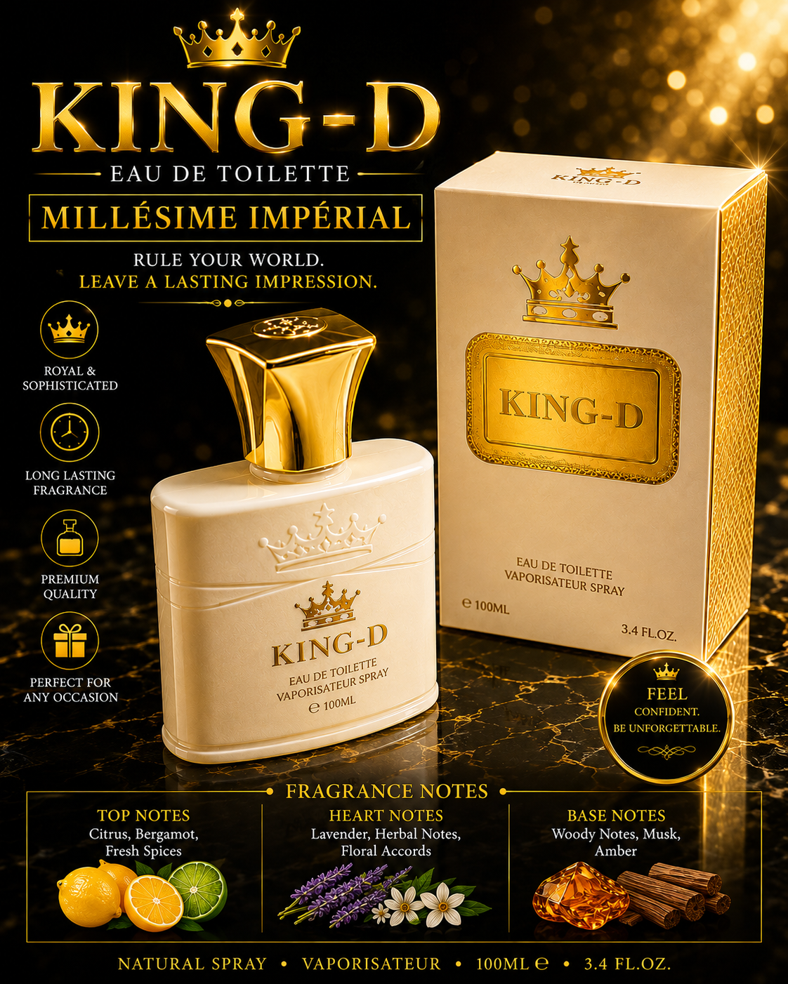 EBC Collection KING-D Millesime Imperial Eau de Toilette Spray 100ml 3.4 fl oz