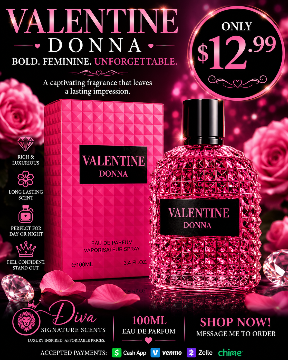 VALENTINE DONNA EAU DE PARFUM 100ML