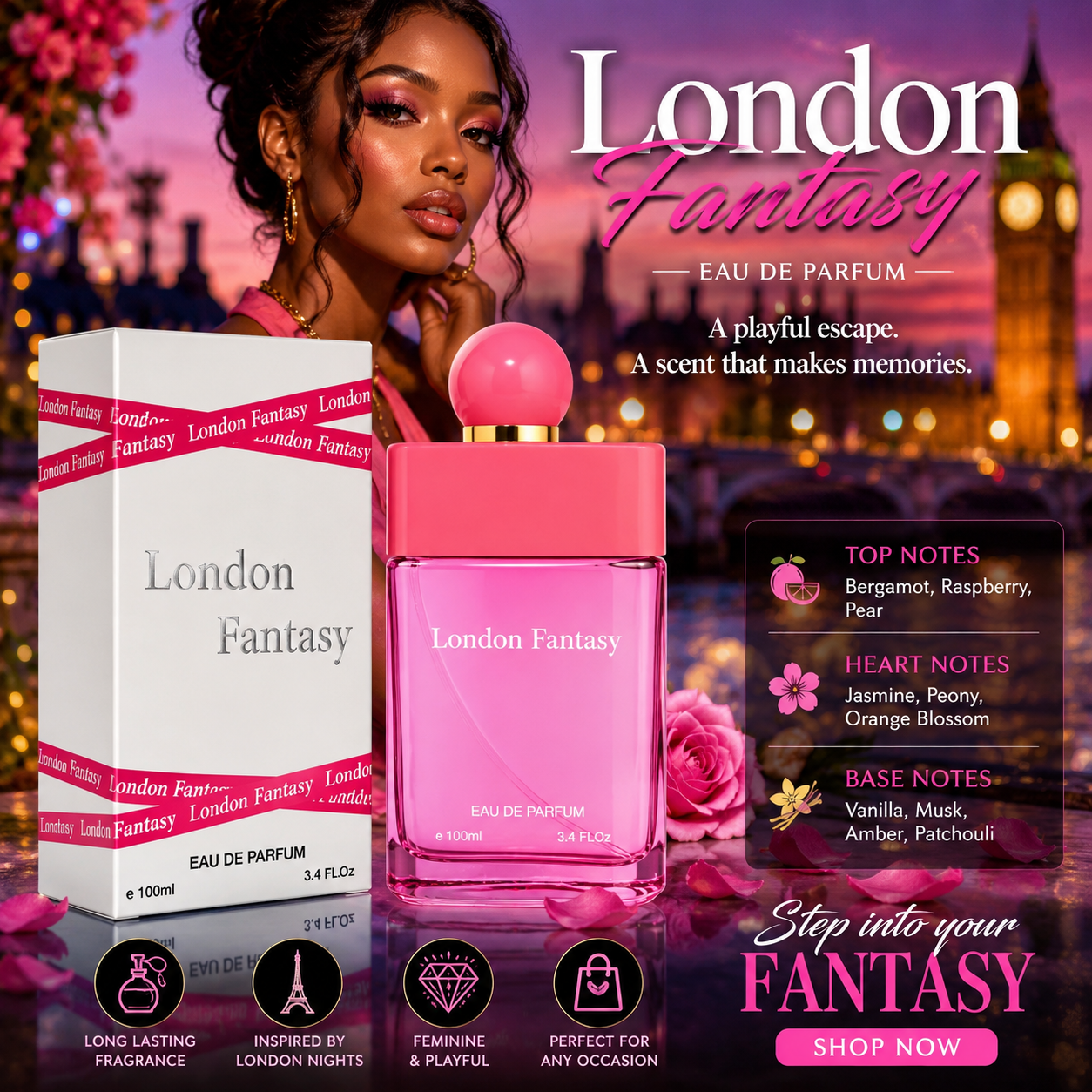 London Fantasy  Inspired by Burberry Her 100ml Women Parfum