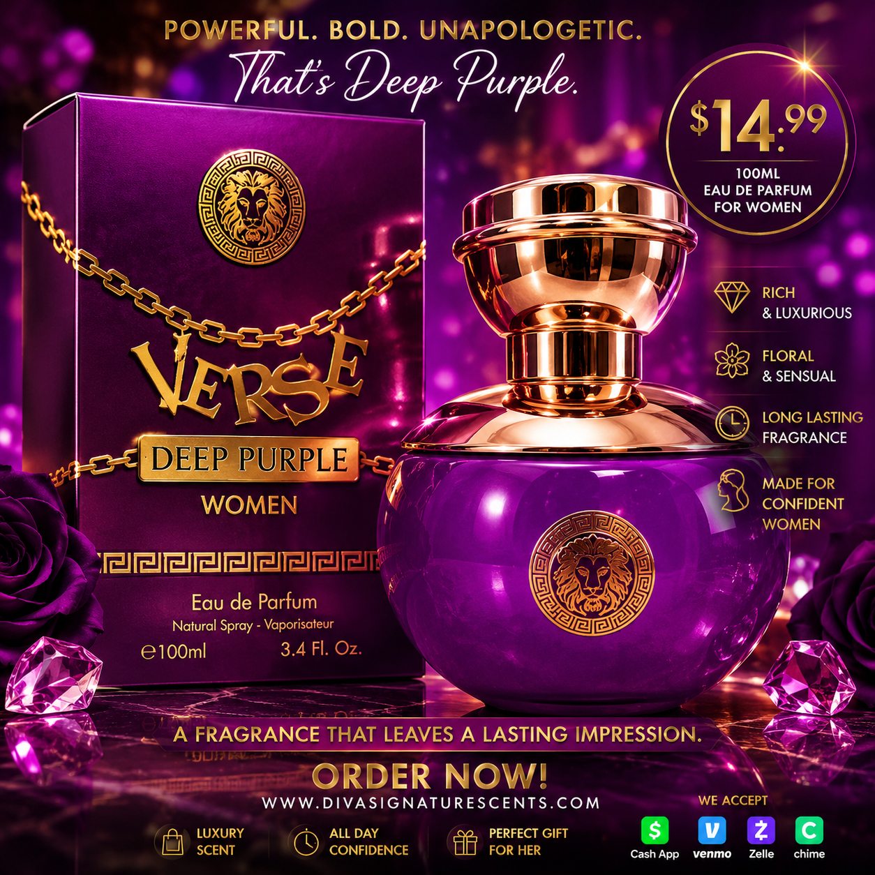 Verse Deep Purple Women Parfum  100ml