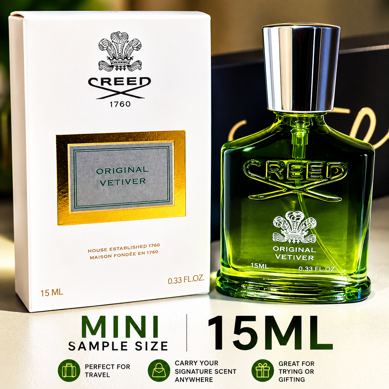 Creed Original Vetiver Mini Size 15ml Men Fragrance