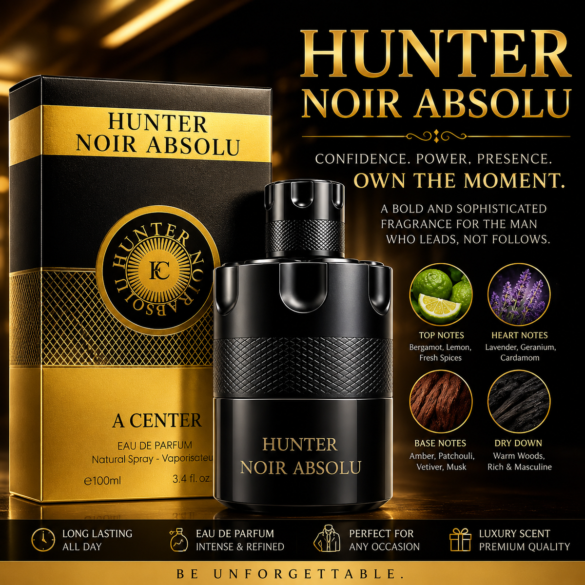 Hunter Noir Absolu Mens Cologne 100ml