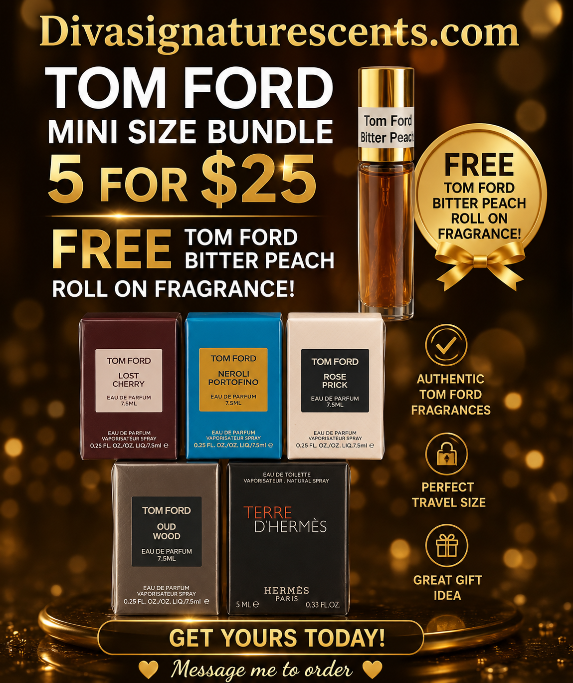 Tom For Mini Size Collection 5 Bundle with Free Roll on