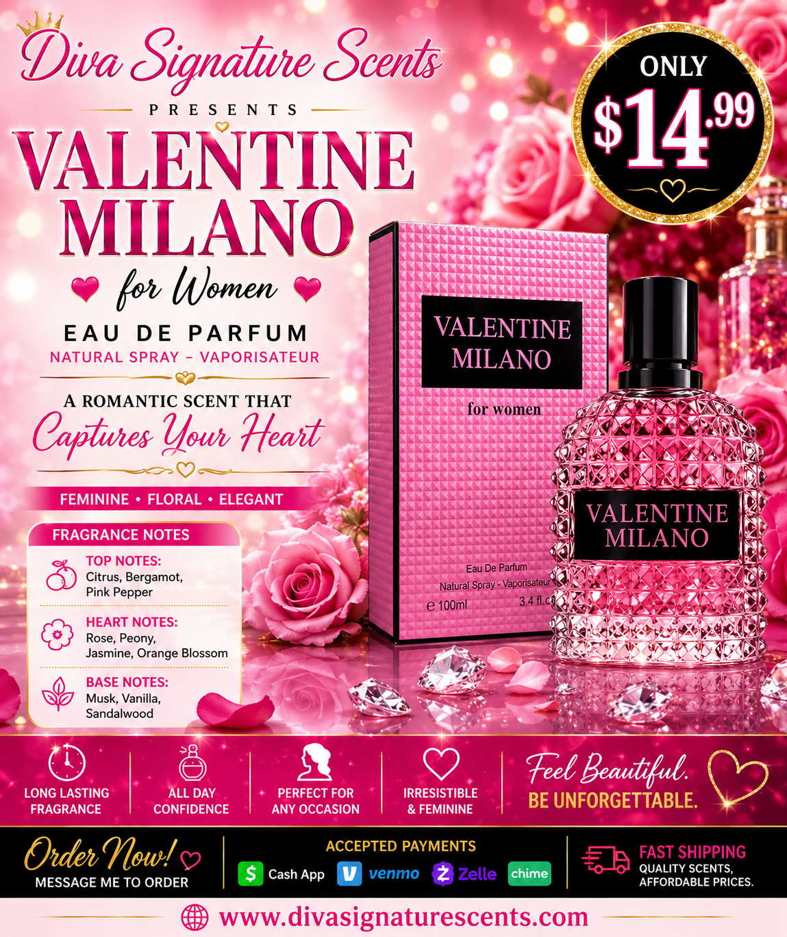 Valentine Milano for Women 100ml Fragrance Couture