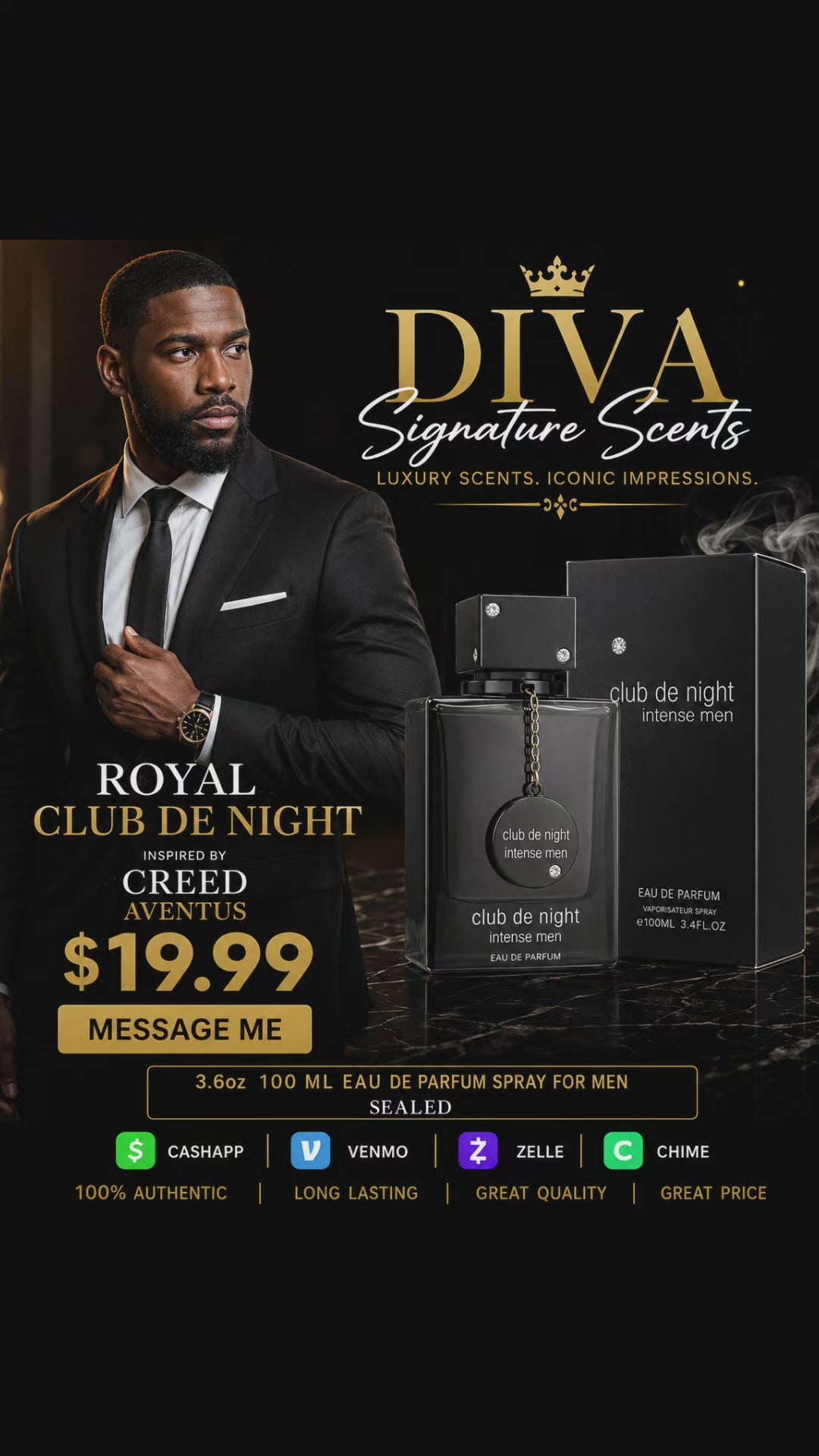 Club de night intense men inspired by Creed Aventus